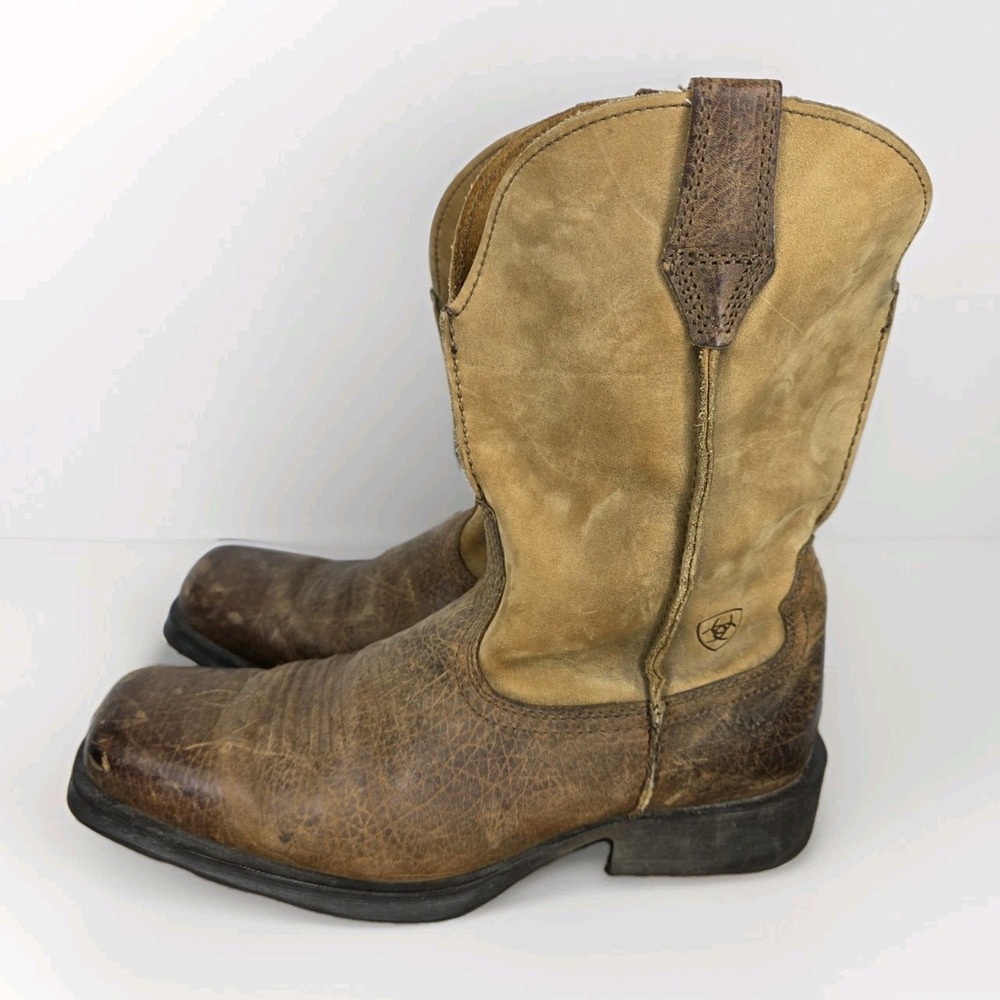 Ariat Rambler Boots 9.5 EE Western Distressed Leather Cowboy Work Square Toe